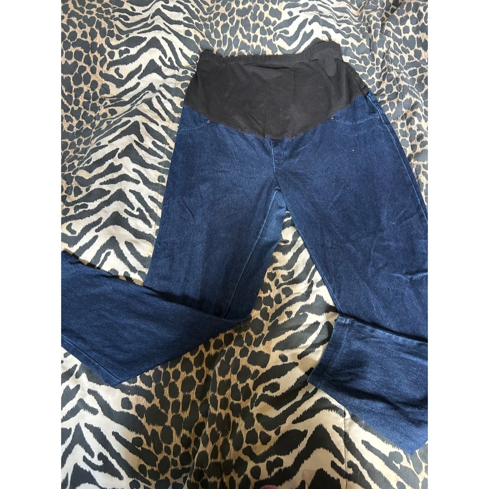 Time and Tru Maternity Dark‎ Wash Denim Jeggings Large L (12-14)